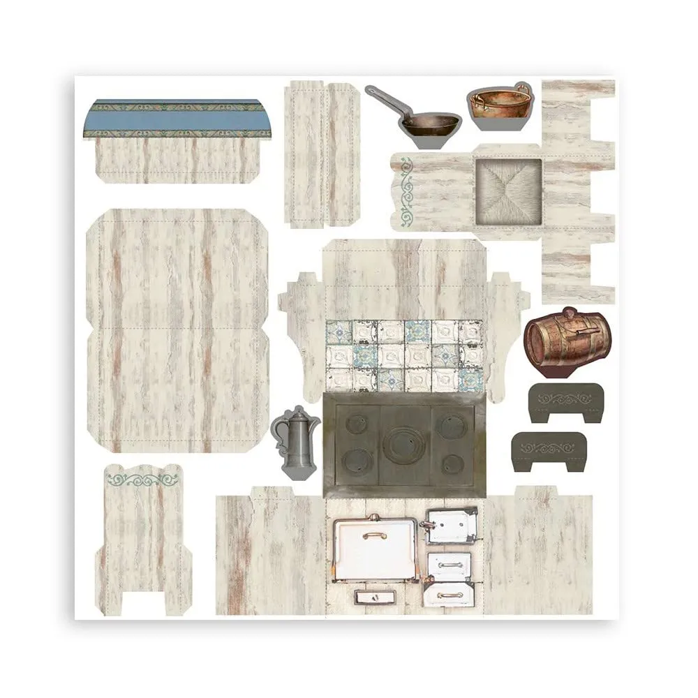 Stamperia Casa Granada 3D Papier Set Bastelbogen