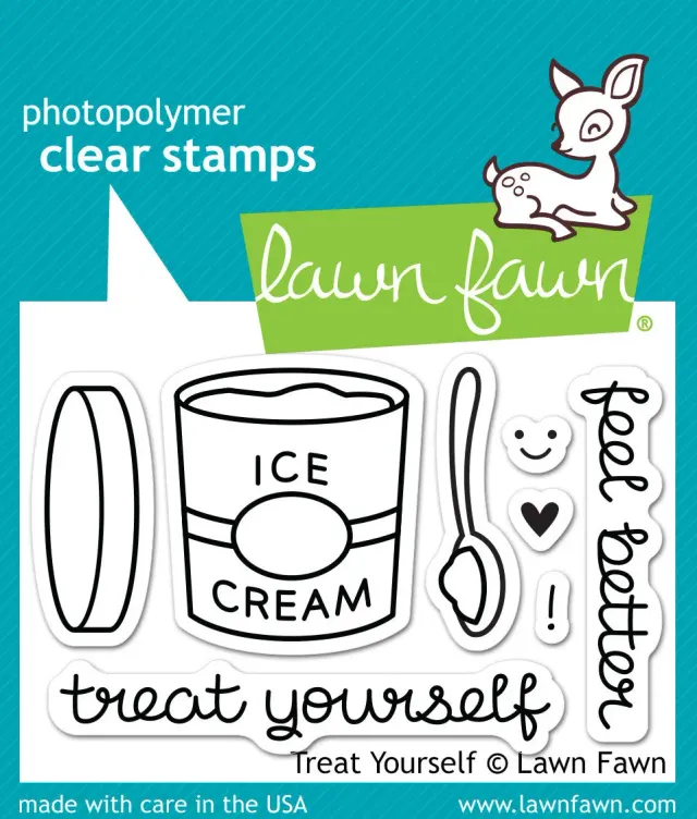Lawn Fawn Treat Yourself Stempelset 8tlg Eisbecher