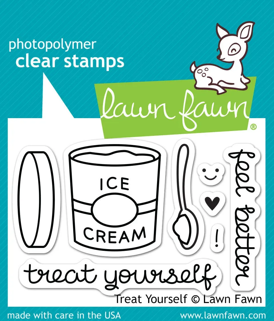 Lawn Fawn Treat Yourself Stempelset 8tlg Eisbecher