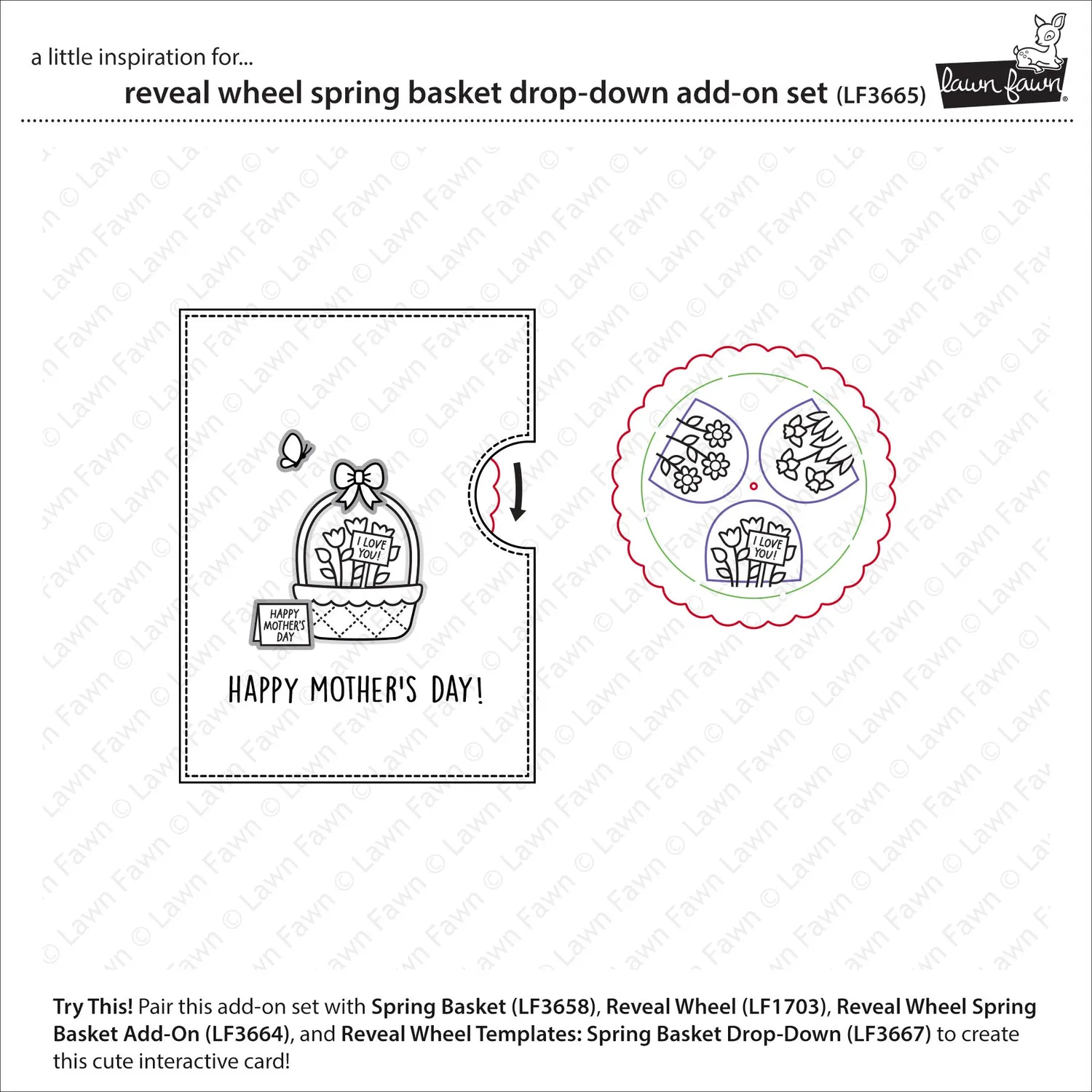 Lawn Fawn Reveal Wheel Spring Basket Stanzen 2tlg