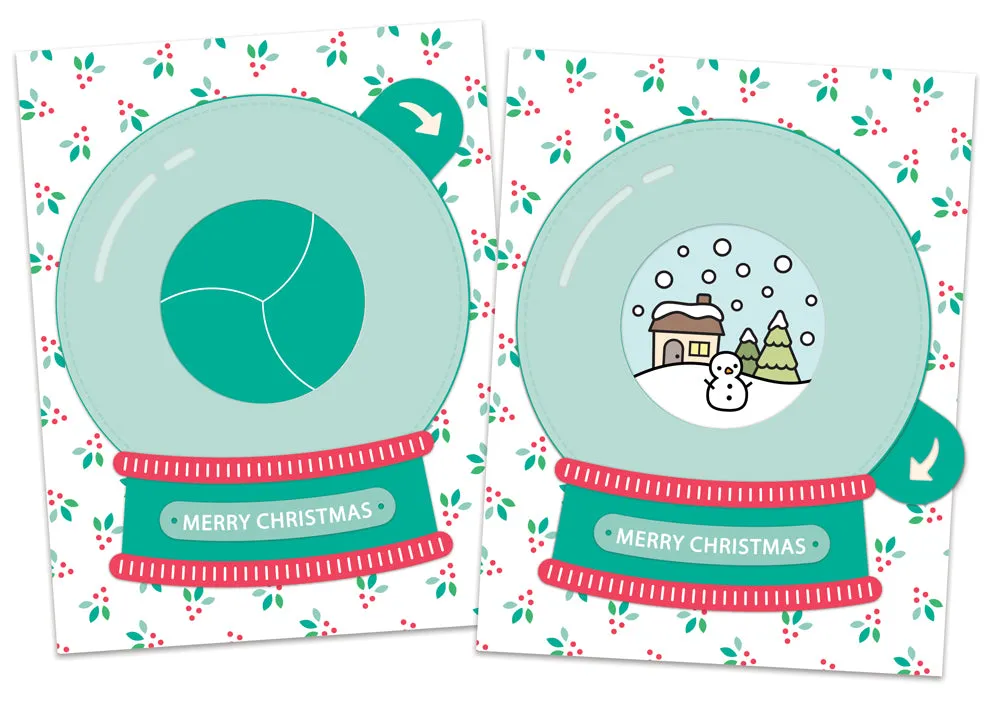 Lawn Fawn Magic Iris Snow Globe Add-On Stanzen interaktiv