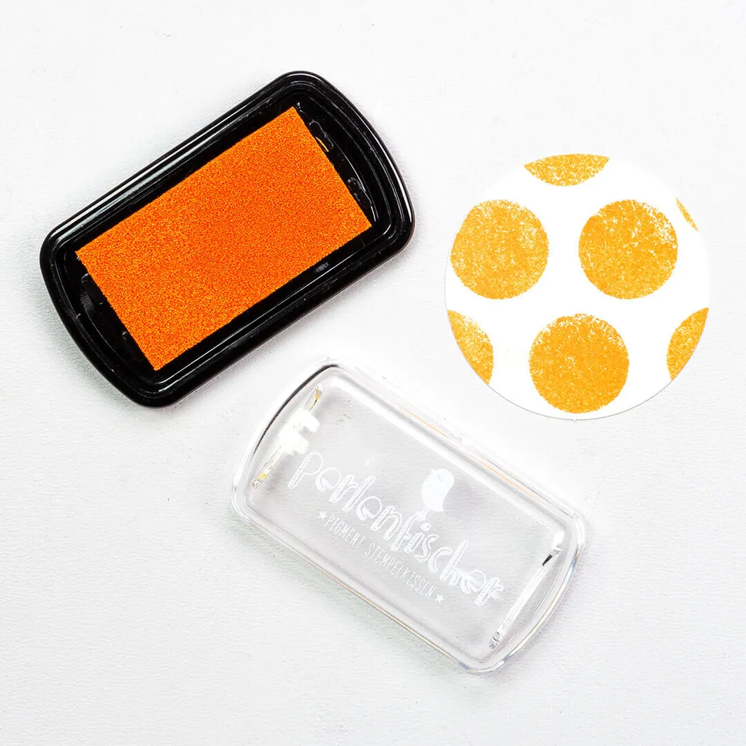Perlenfischer Orange Mini Stempelkissen 4,5x2,5 cm