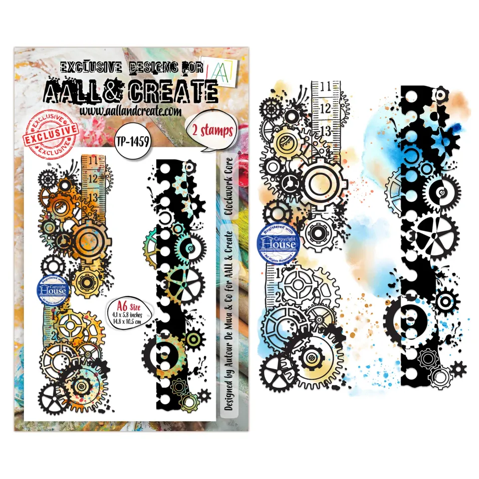 AALL and Create TP-1459 Clockwork Core Stempelset A6 klar