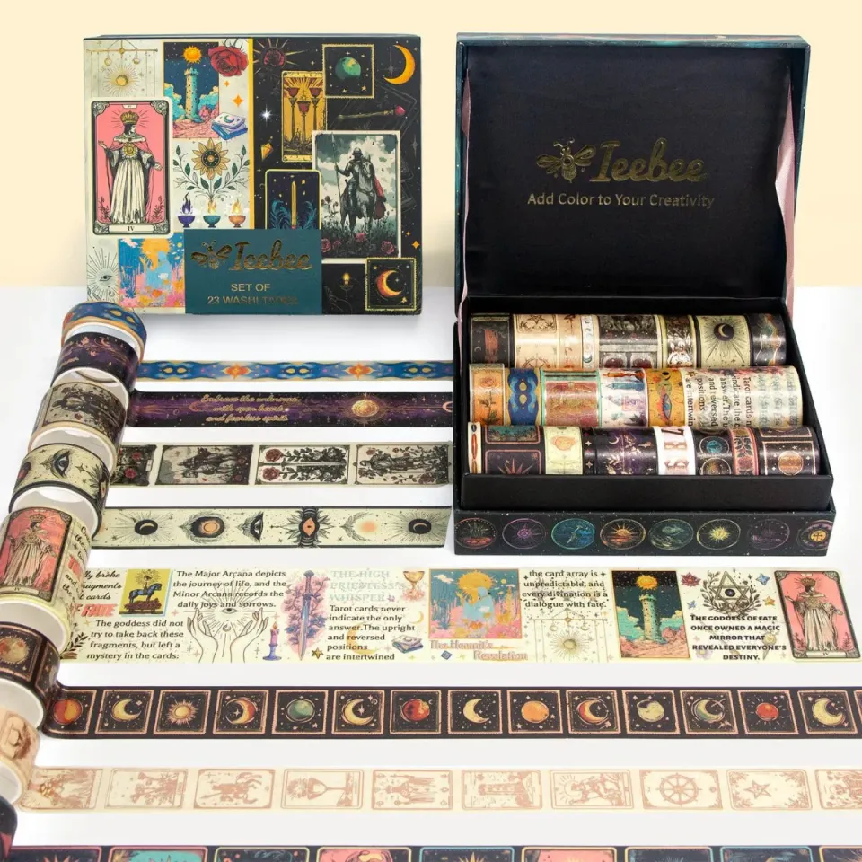 Ieebee Gold Foil Tarot Washi Tape 23 Rollen
