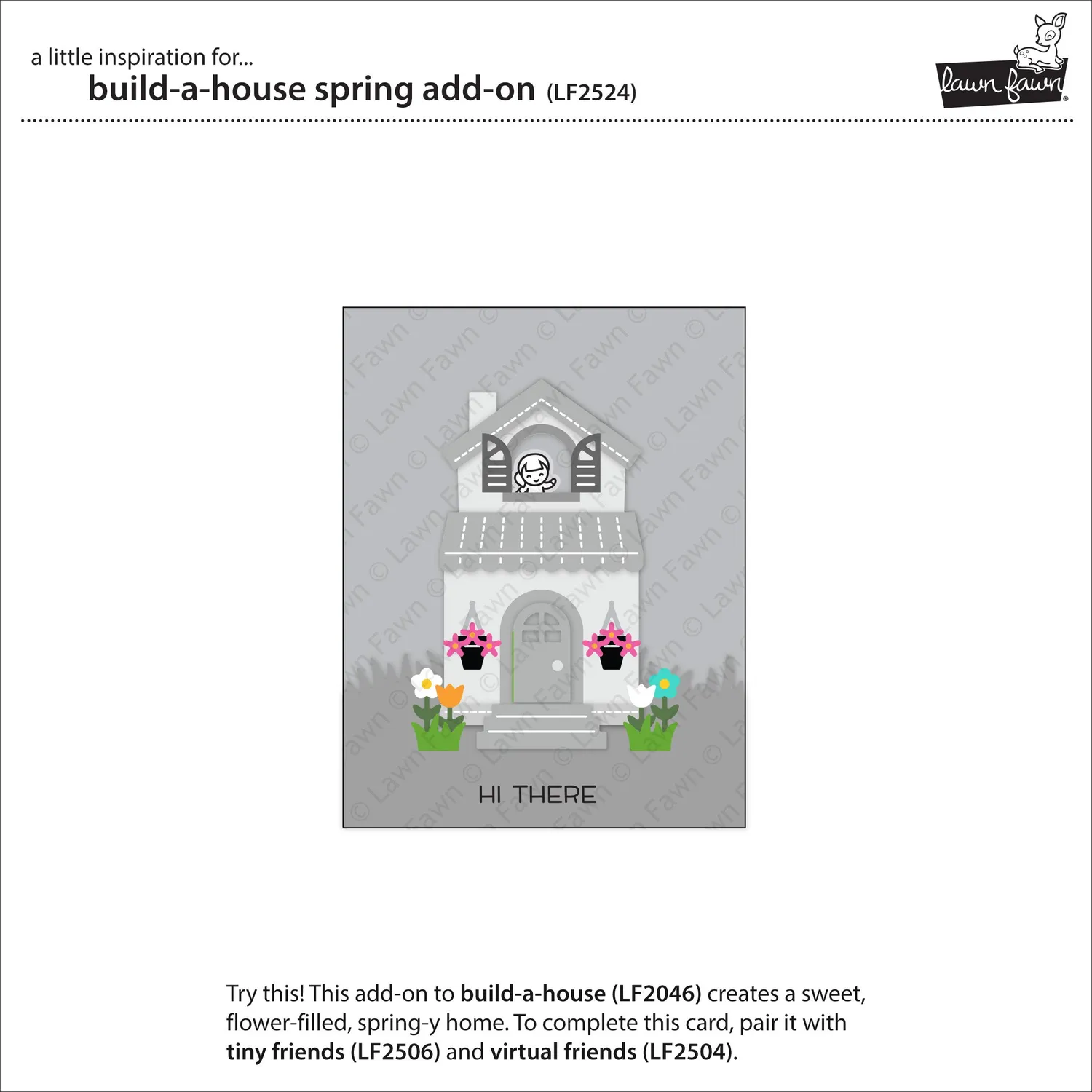 Lawn Fawn Build-A-House Spring Add-On LF2524 Stanzschablonen