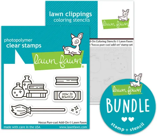 Lawn Fawn Hocus Purr-cus Add-On Stempel+Schablonen Halloween