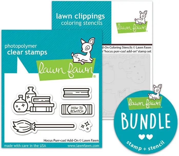 Lawn Fawn Hocus Purr-cus Add-On Stempel+Schablonen Halloween