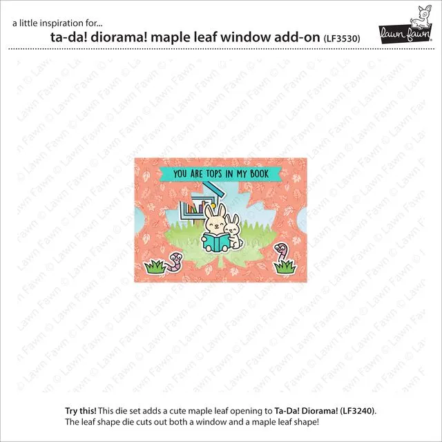 Lawn Fawn Ta-Da! Diorama Maple Leaf Stanzschablone Ahornblatt