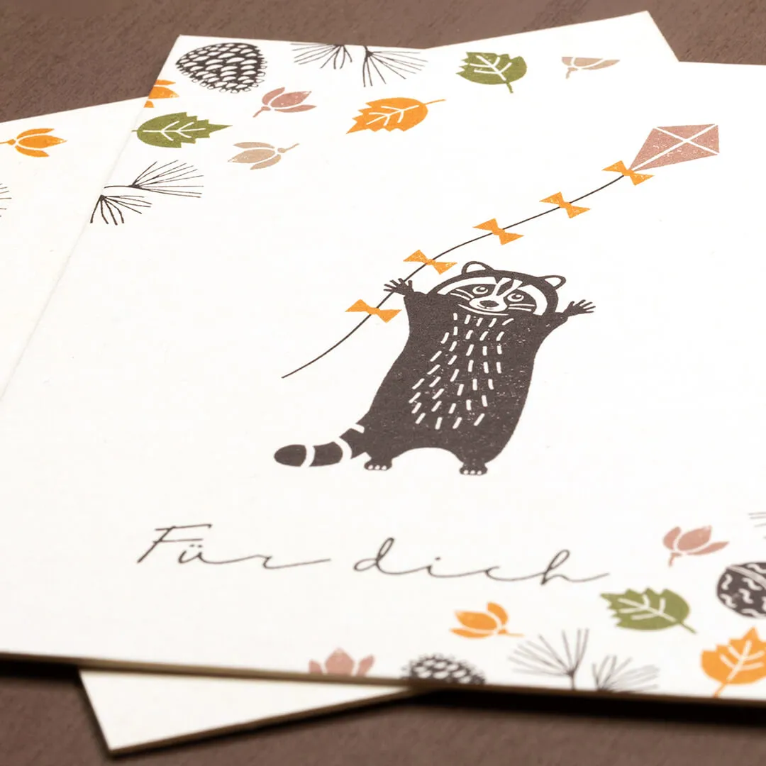 Perlenfischer Autumn Greetings Grußkarte A6 Stempellook