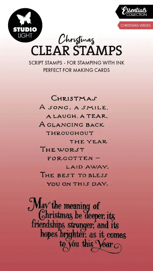 StudioLight Essentials Christmas Verses Clear Stempel Weihnachten