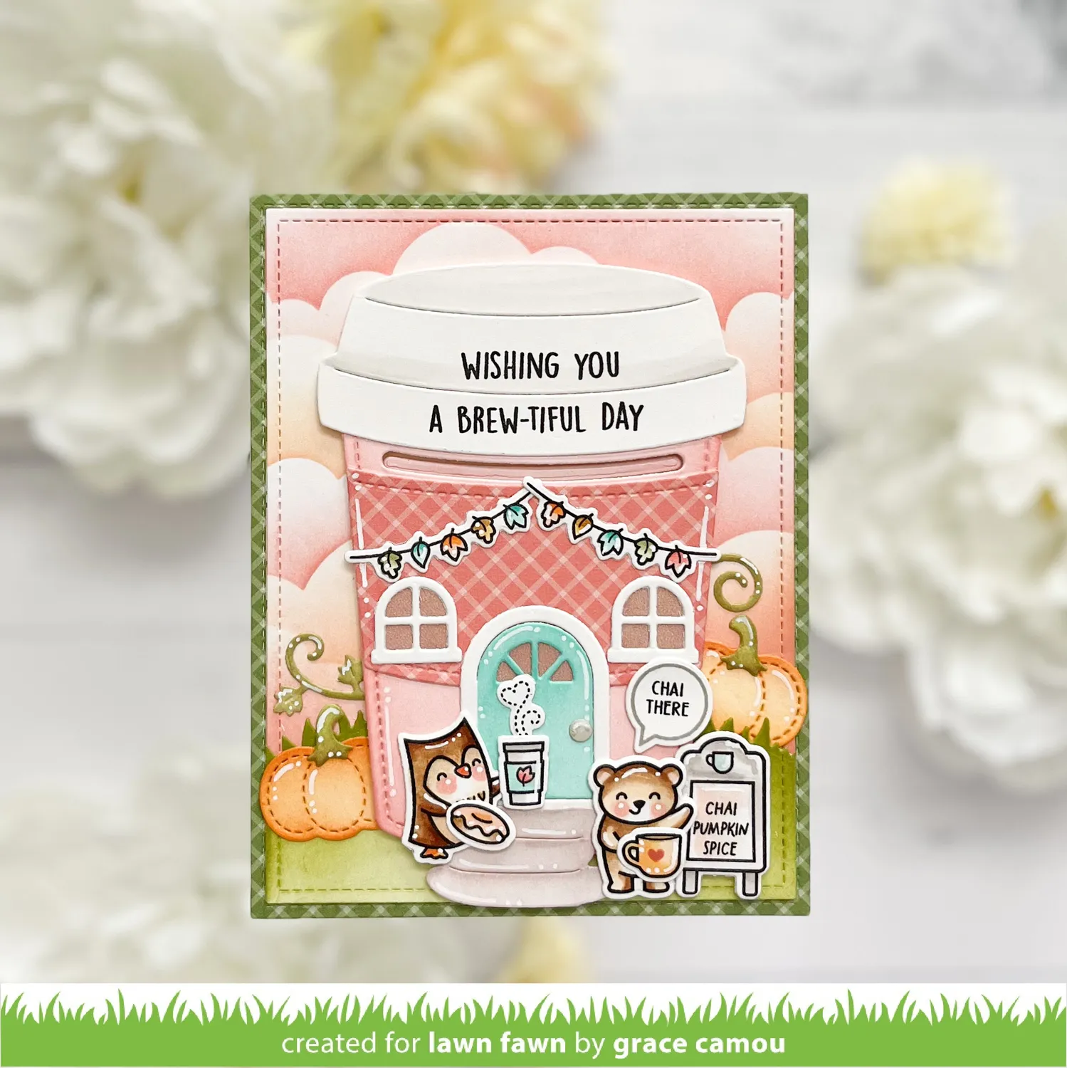Lawn Fawn Coffee Cup Gift Card Holder LF3514 Stanzen