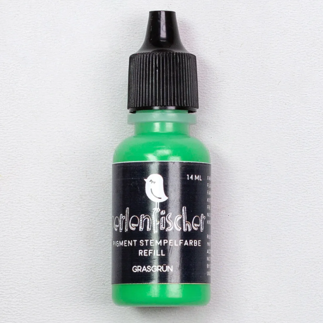 Perlenfischer Pigment Ink Refill Stempelfarbe Grass Green 14ml