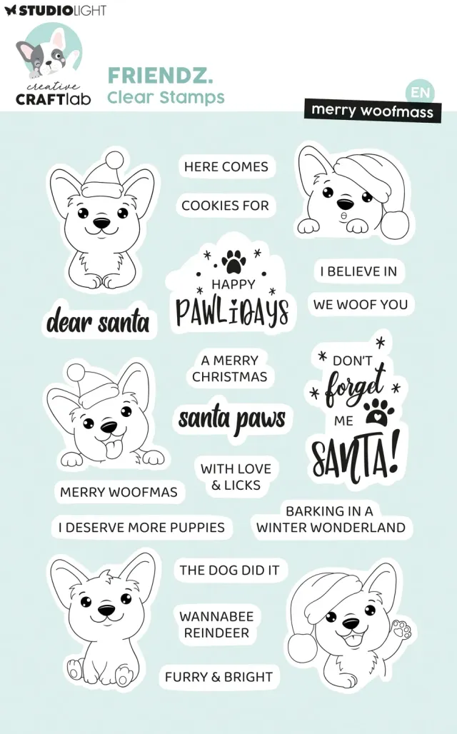 StudioLight Friendz Merry Woofmass Stempel A5