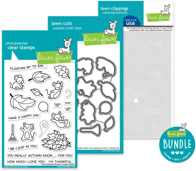 Lawn Fawn You Autumn Know Stempel Bundle Maus Herbst