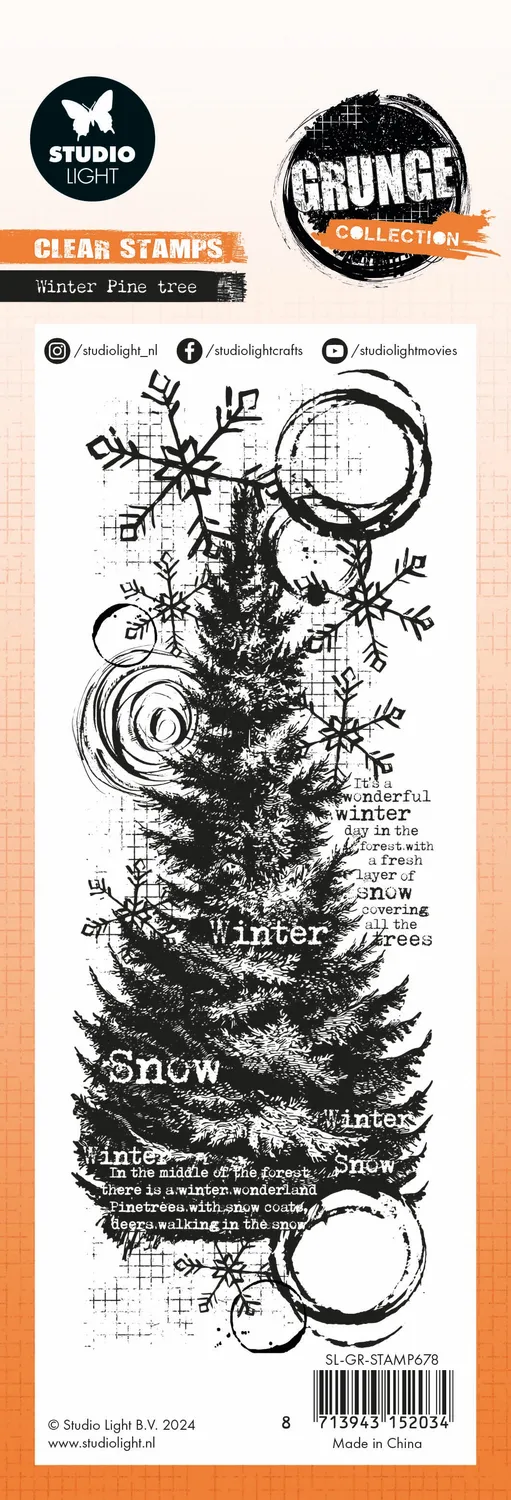 StudioLight Grunge Winter pine tree Stempel Tannenbaum