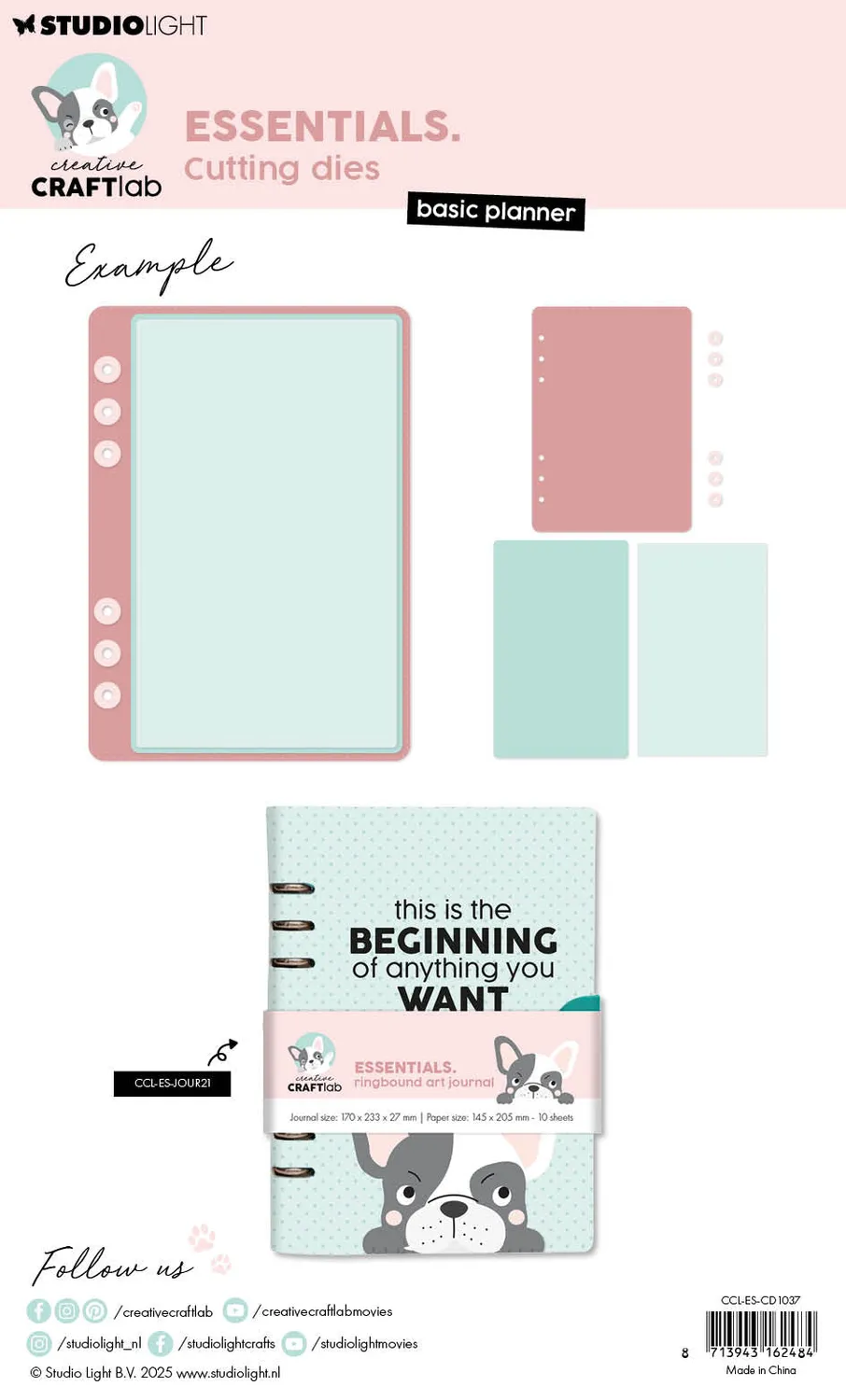 Creative Craftlab Essentials Basic Planner Stanzschablone