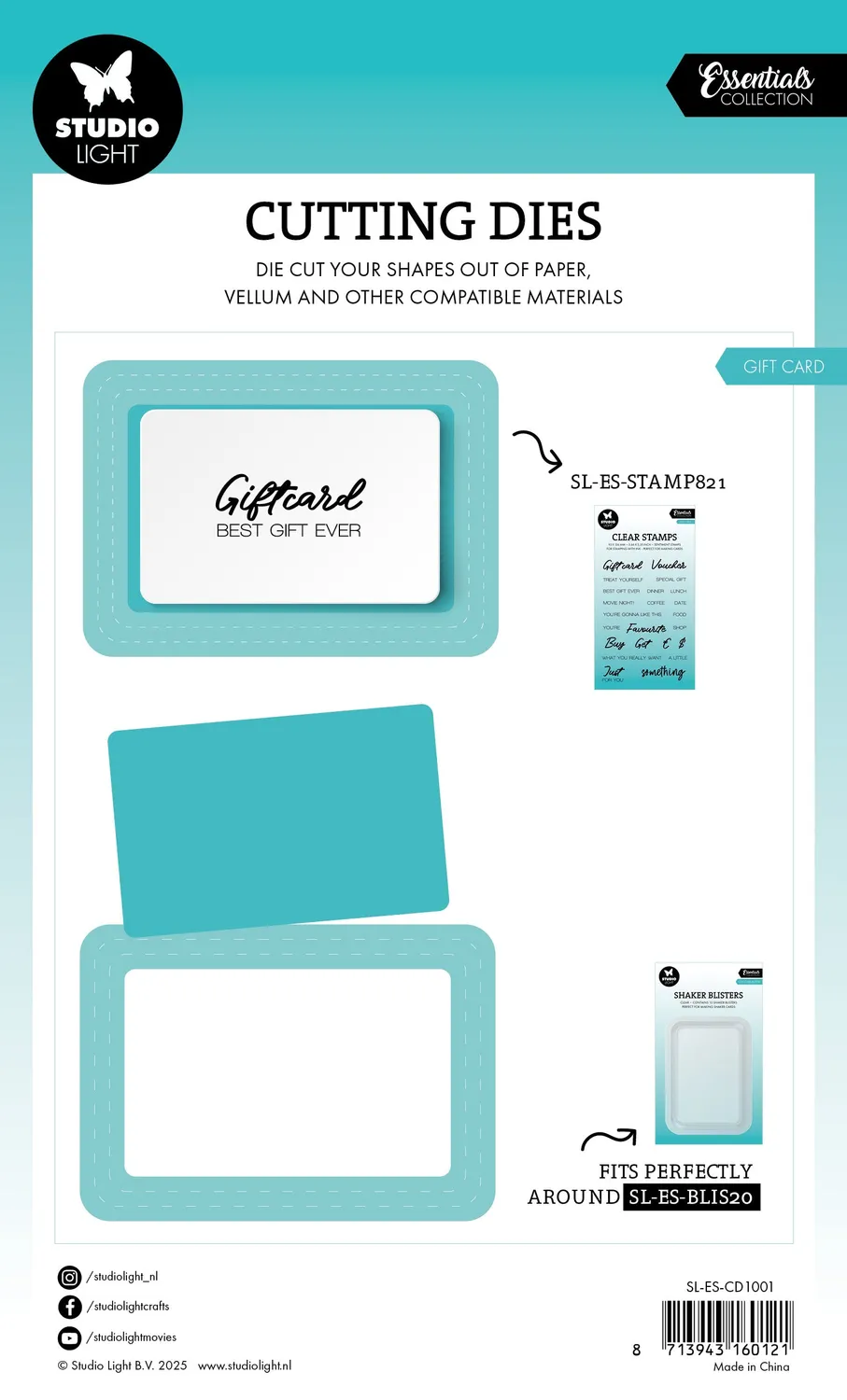 Studio Light Essentials Stanzschablone Gift Card Blister