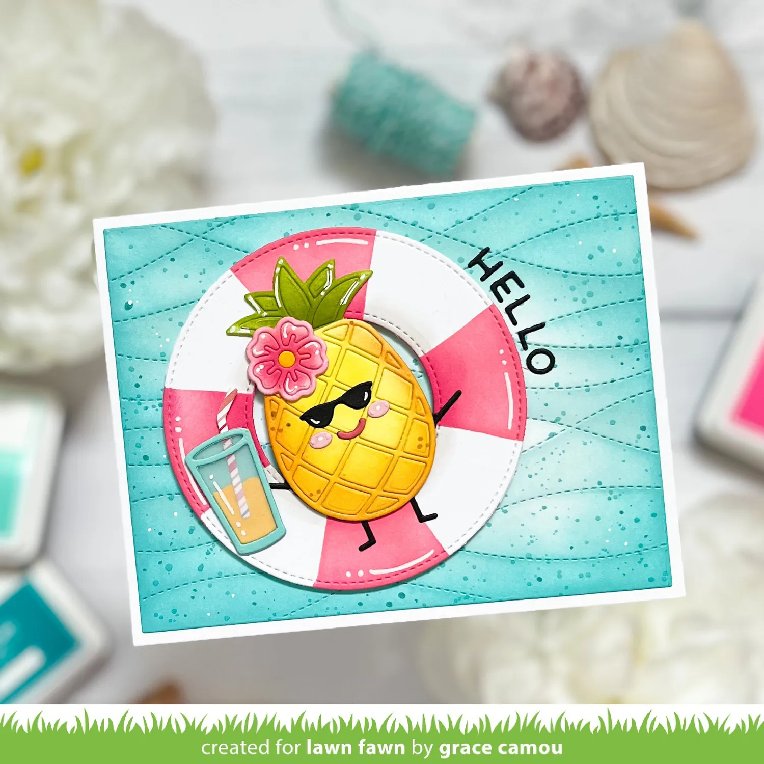 Lawn Fawn Lawn Cuts Playful Pineapple Stanzschablone Sommer
