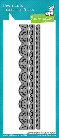 Lawn Fawn Lawn Cuts Lacy Borders Stanzschablonen 3tlg Spitze