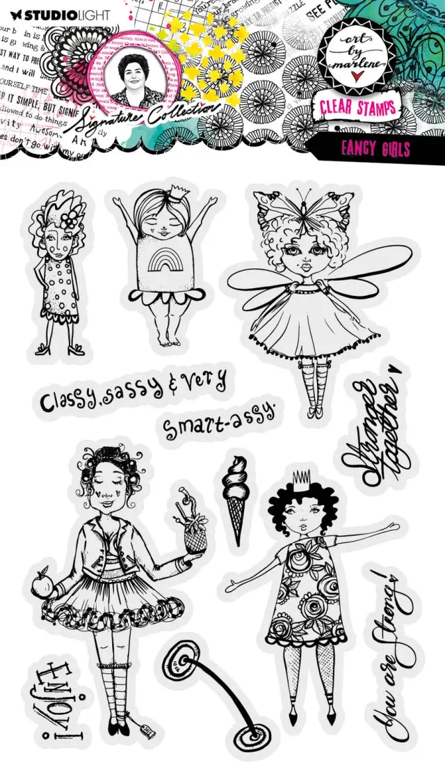 Art by Marlene Signature Collection Fancy Girls Clear Stamps