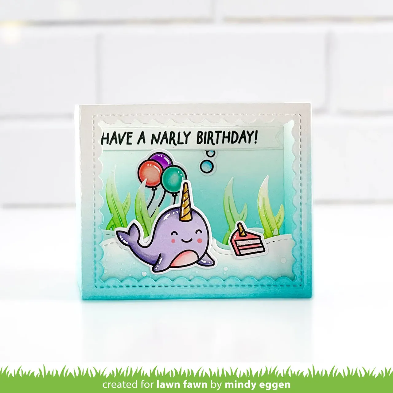 Lawn Fawn You're So Narly Stempelset Narwal LF3297