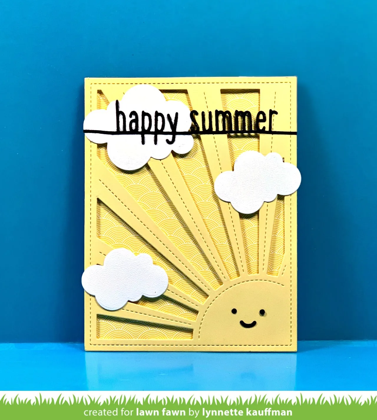 Lawn Fawn Happy Summer Line Border Stanzschablone Sommer