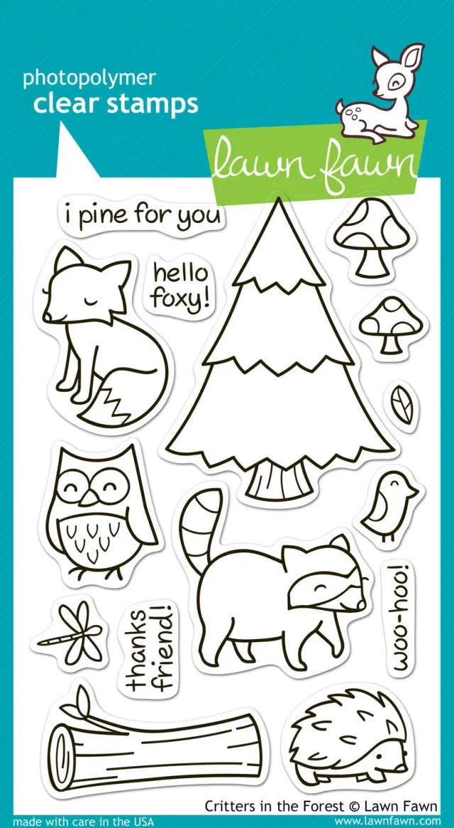 Lawn Fawn Critters in the Forest Stempelset Waldtiere 15-tlg