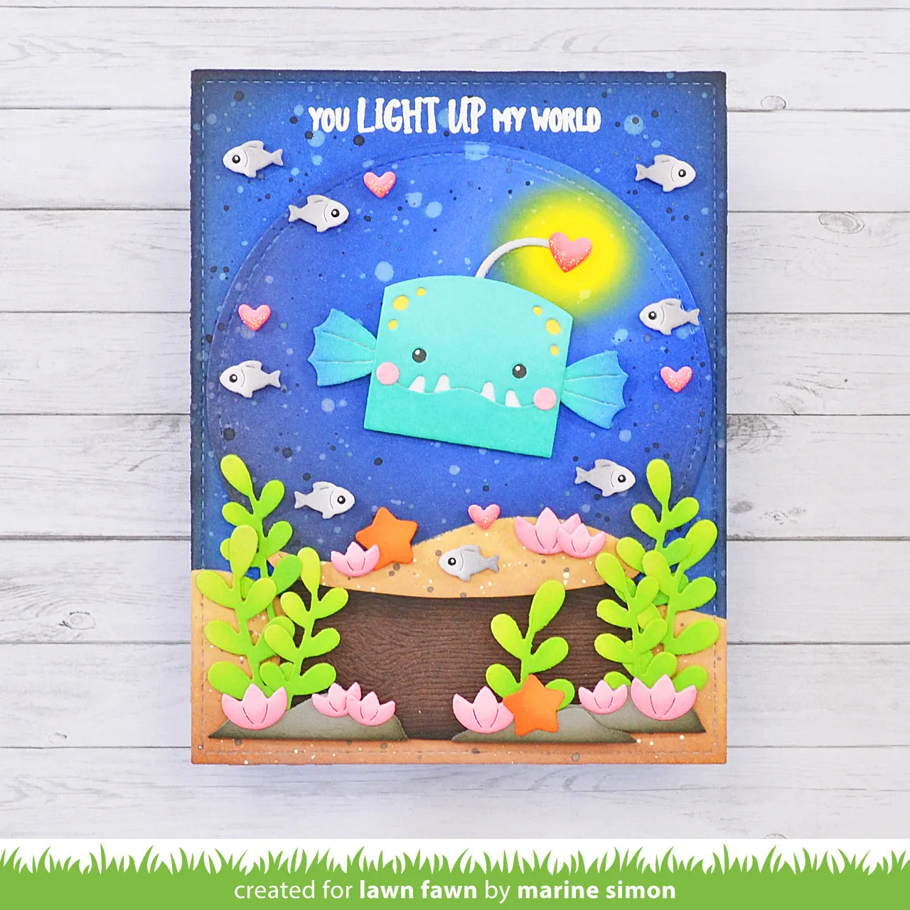 Lawn Fawn Tiny Gift Box Anglerfish Add-On Stanzschablonen Box