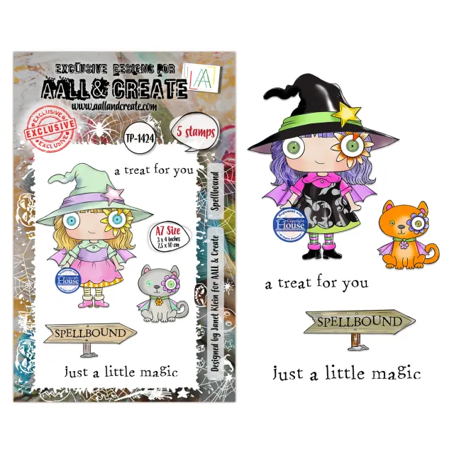 AALL and Create TP-1424 Spellbound A7 Stempelset 5 Halloween-Motive