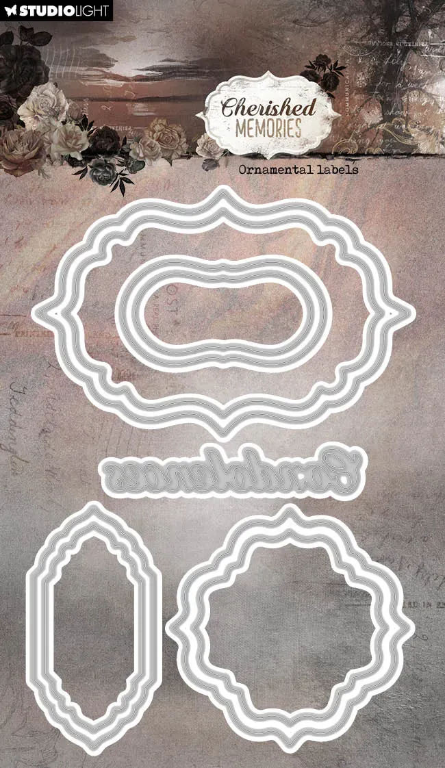 Studio Light Cherished Memories Stanzschablone Ornamental Labels