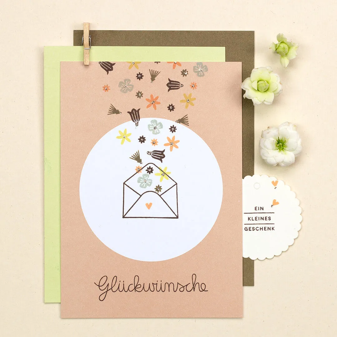 Perlenfischer Pinselblüte mini Stempel 7x7 mm