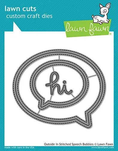 Lawn Fawn Outside In Stitched Speech Bubbles Stanzen 3-teilig
