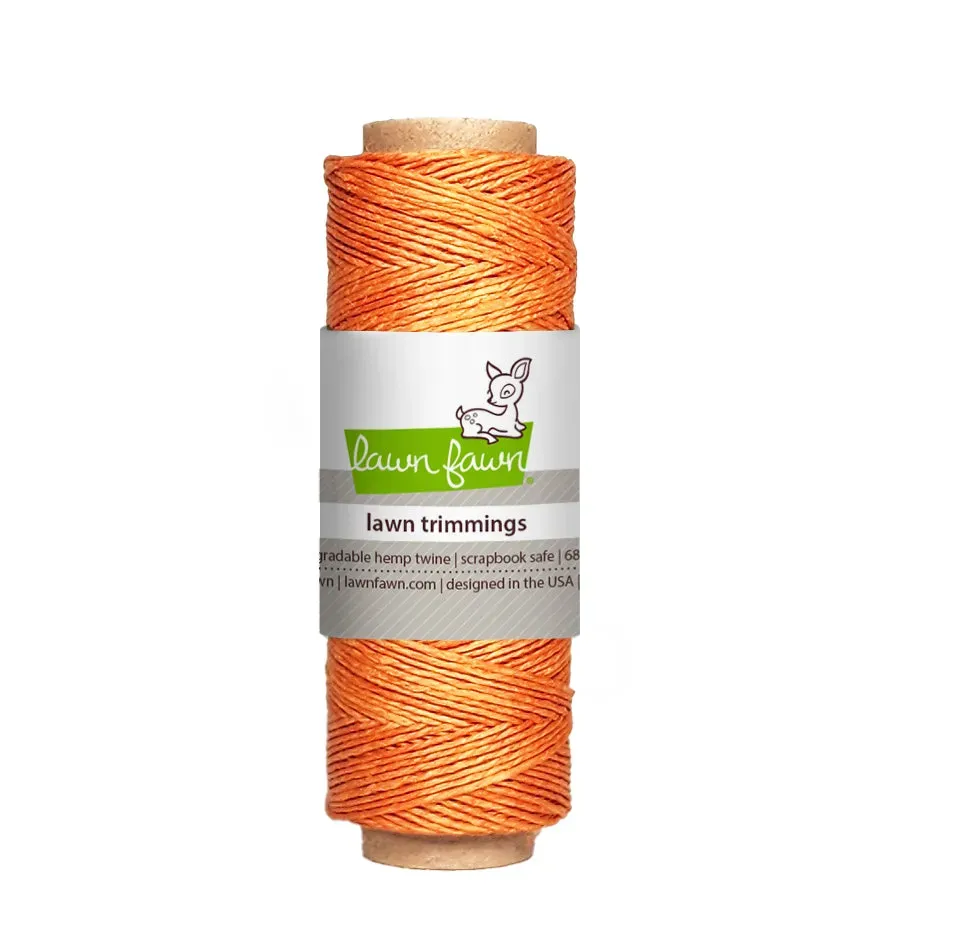 Lawn Fawn Orange Hemp Twine Hanfschnur 68 Yards Basteln