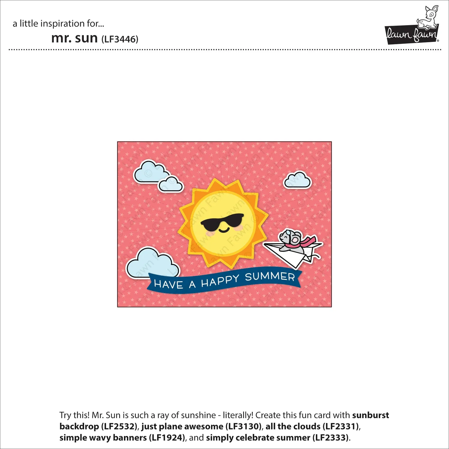 Lawn Fawn Lawn Cuts Mr. Sun Stanzen Sonne 5-teilig