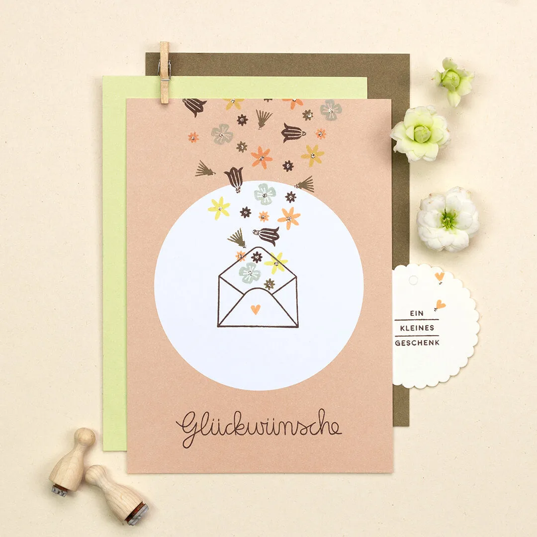 Perlenfischer Stempel Ein kleines Geschenk 15x18 mm