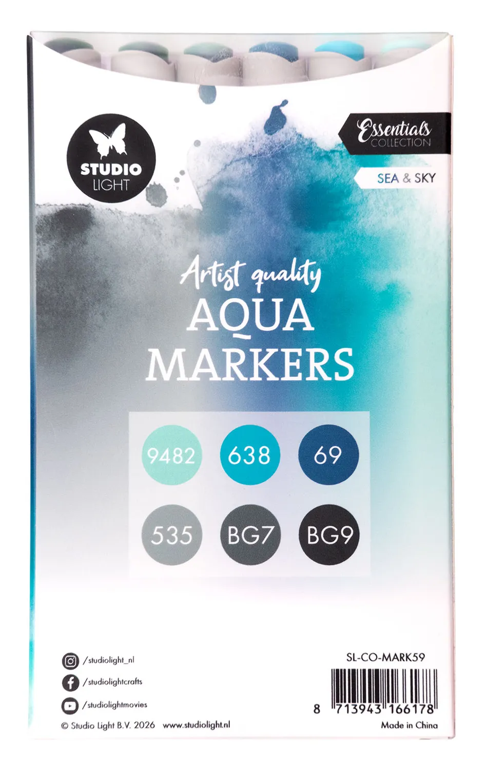 StudioLight Essentials Aqua Marker Sea & Sky 6 Stück