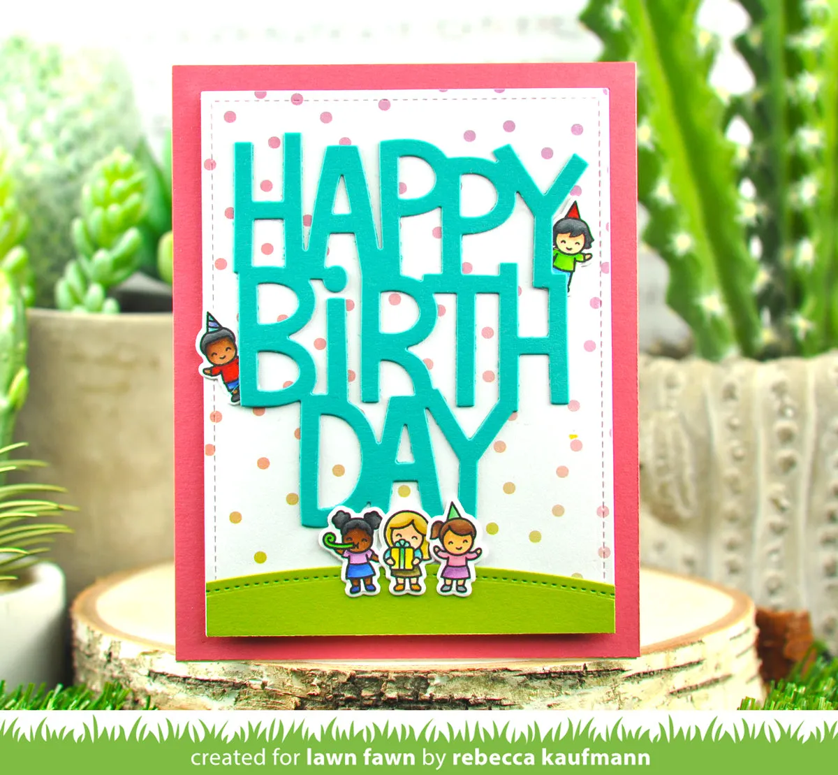 Lawn Fawn Lawn Cuts Giant Happy Birthday Stanzen groß