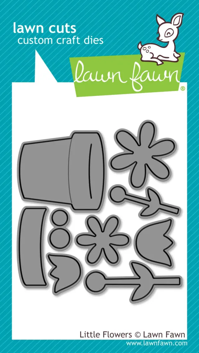 Lawn Fawn Lawn Cuts Little Flowers Stanze Blumentopf