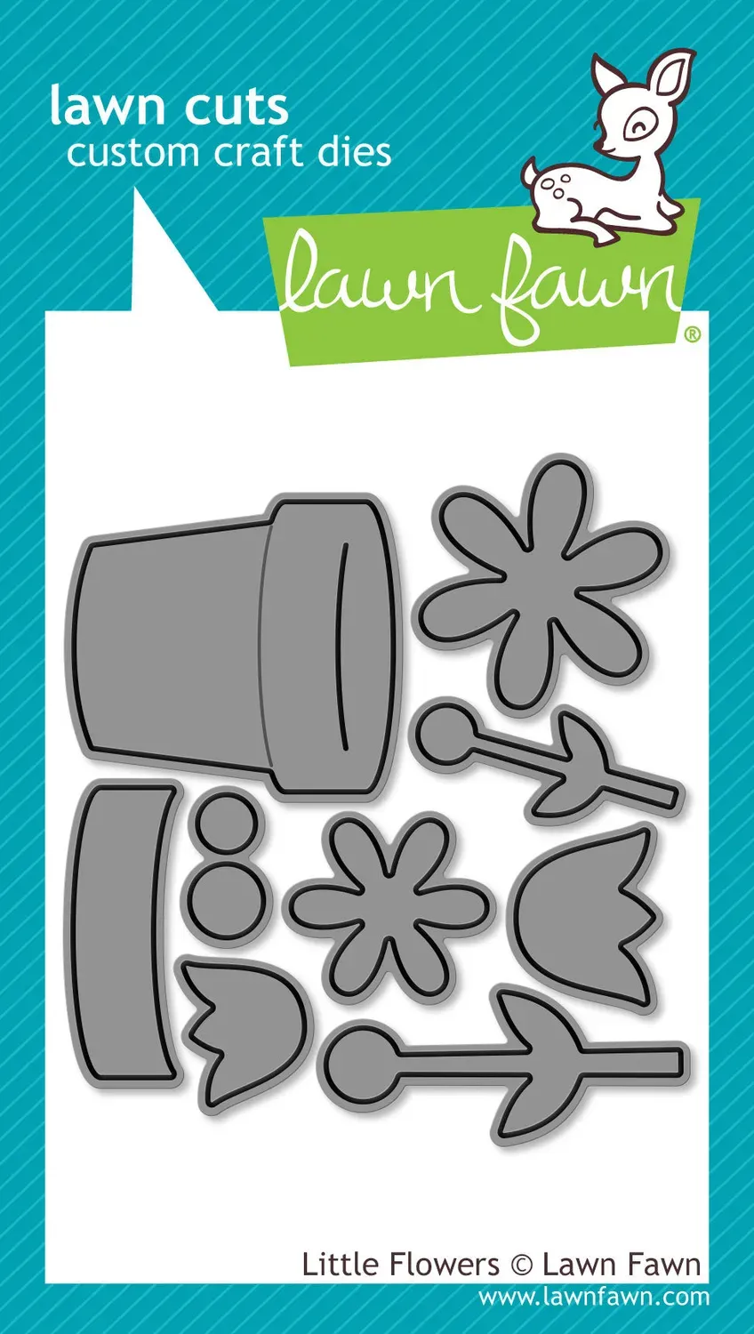 Lawn Fawn Lawn Cuts Little Flowers Stanze Blumentopf