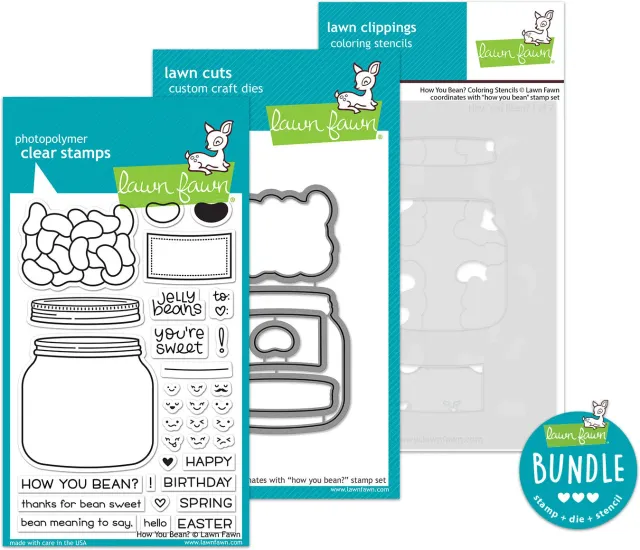 Lawn Fawn How You Bean Bundle Stempel+Stanze+Stencil Ostern