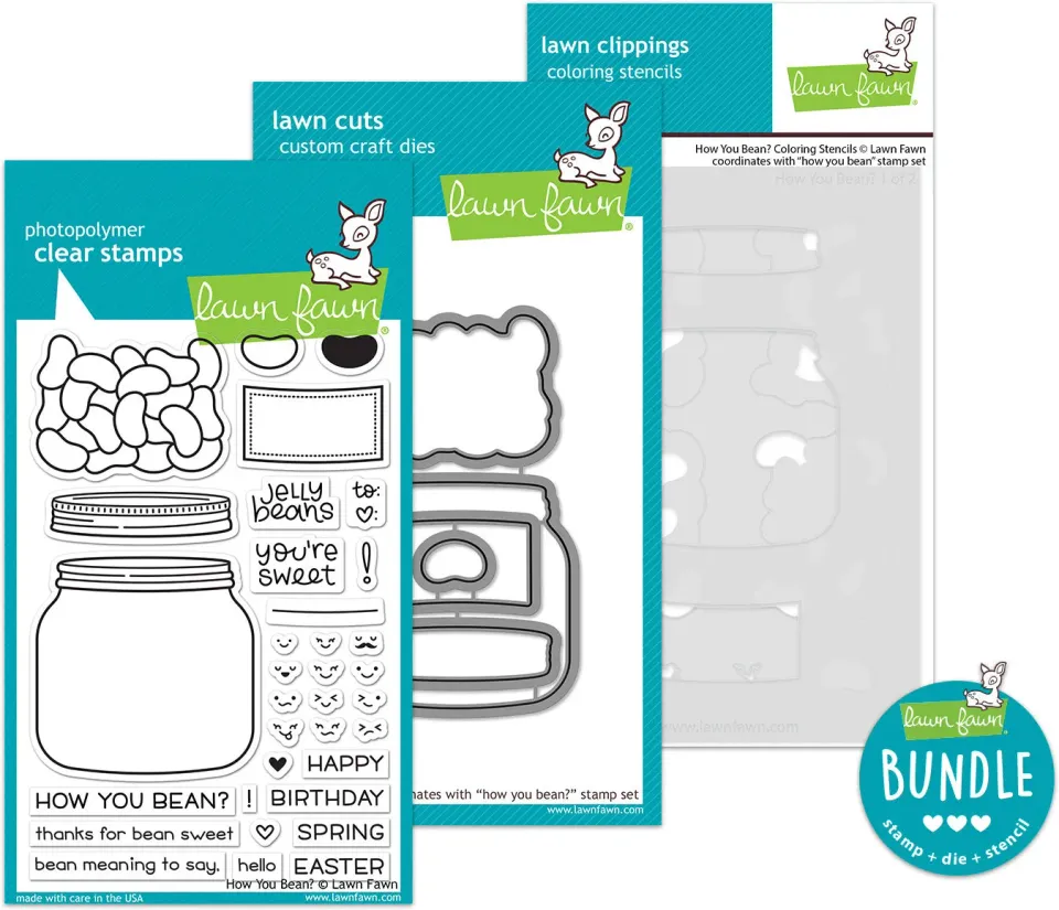 Lawn Fawn How You Bean Bundle Stempel+Stanze+Stencil Ostern