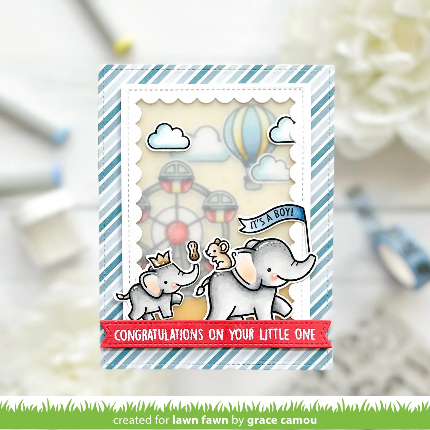 Lawn Fawn Wheely Great Day Clear Stempel LF3071 Riesenrad