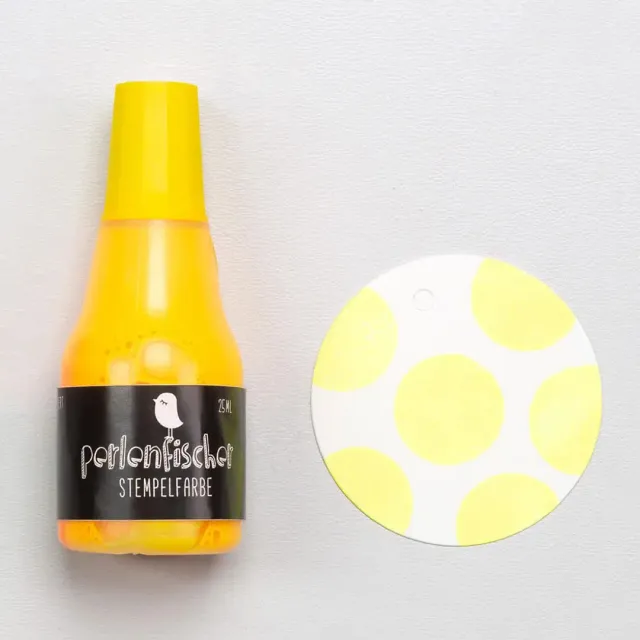 Perlenfischer Neon Gelb Stempelfarbe 25 ml wasserbasiert