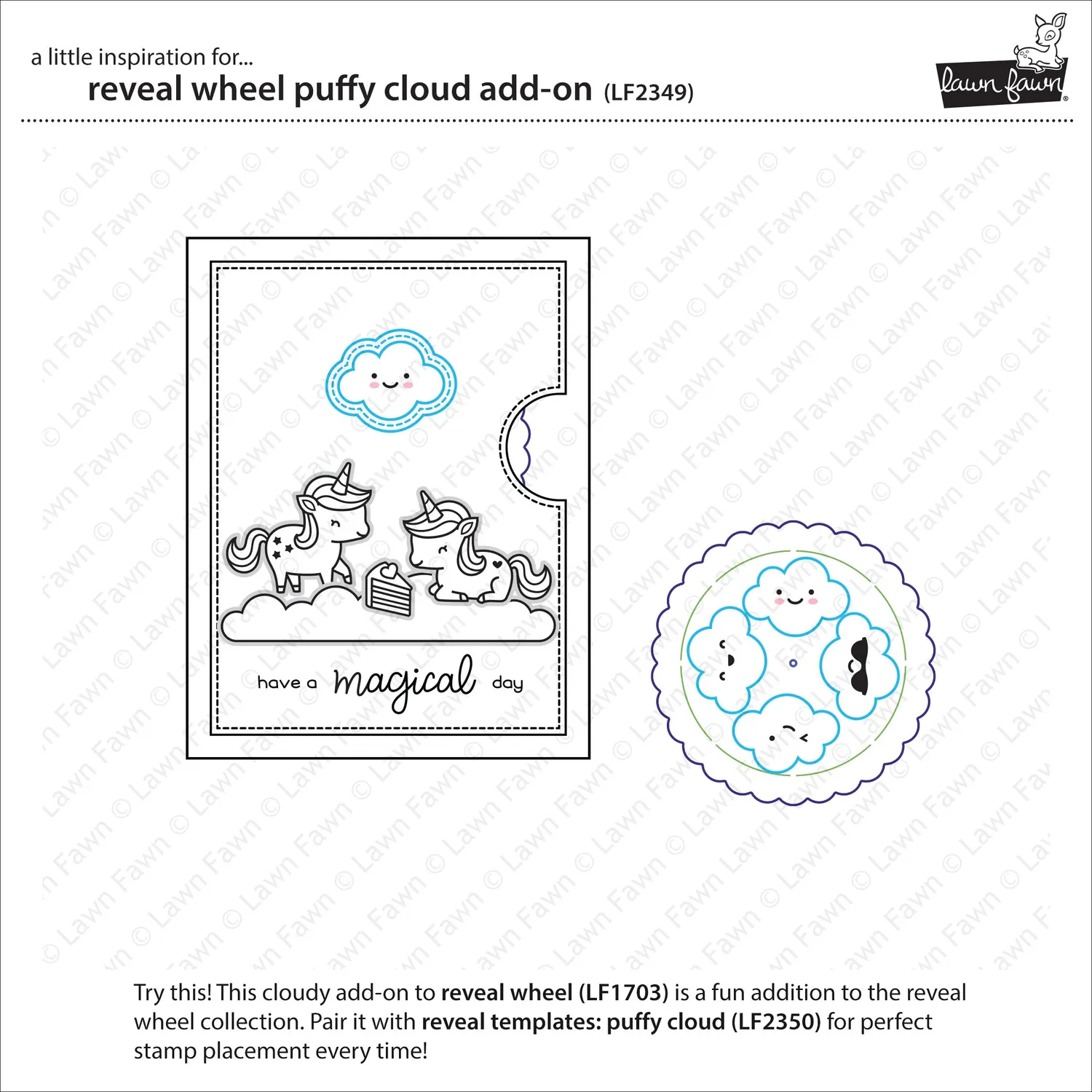 Lawn Fawn Reveal Wheel Puffy Cloud Add-On Stanze