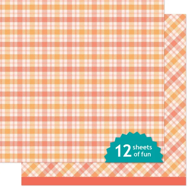 Lawn Fawn Pumpkin Spice Designpapier 12x12 Herbst Karo