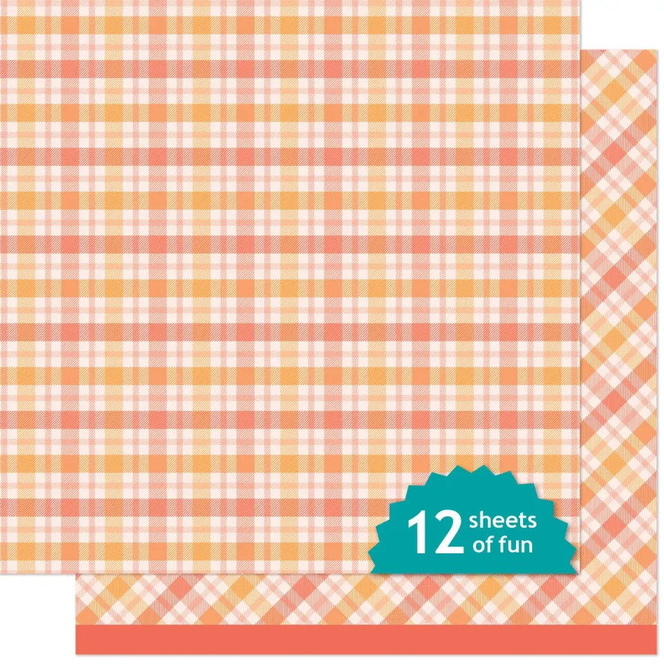 Lawn Fawn Pumpkin Spice Designpapier 12x12 Herbst Karo