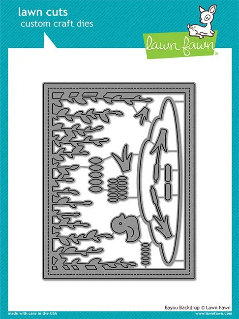 Lawn Fawn Bayou Backdrop Stanze Teich Kulisse