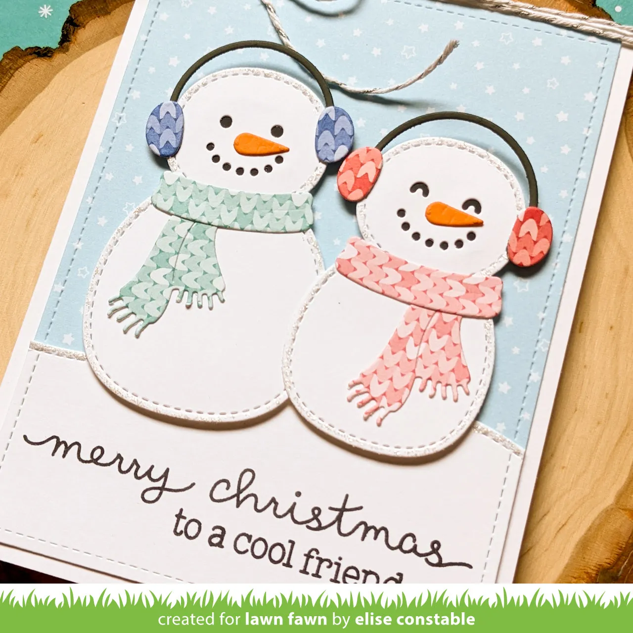 Lawn Fawn Build-A-Snowman Lawn Cuts Stanzen Winter