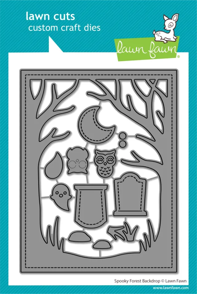 Lawn Fawn Spooky Forest Backdrop Stanzen Halloween