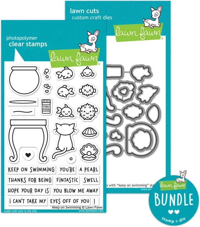 Lawn Fawn Keep on Swimming Stempel Stanzen Bundle